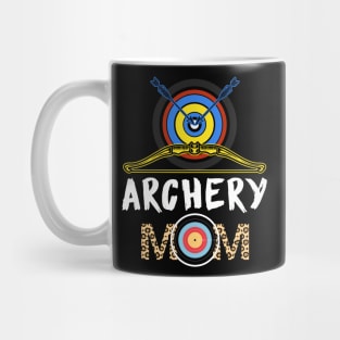 Archery Mom Leopard Shirt Archery Mama Mug